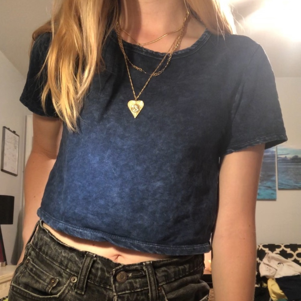 Blue Crop Top